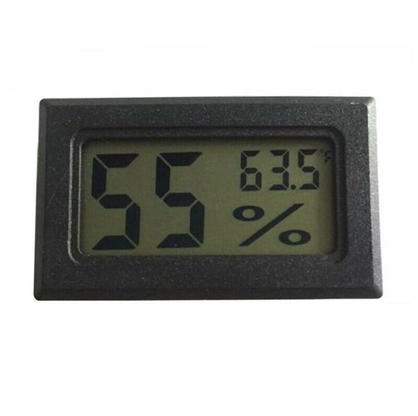 2021 Schwarz/Weiß Mini Digital LCD Umwelt Thermometer Hygrometer Luftfeuchtigkeit Temperatur Meter In zimmer kühlschrank kühlschrank Kostenloser Versand