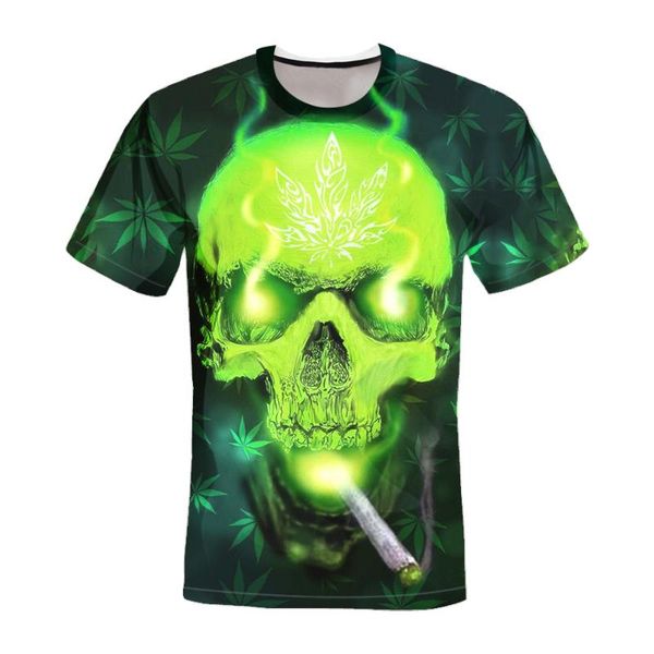 

men's t-shirts summer t shirt 3d printed big skull weird pattern men casual t-shirt fashion trend cool oversized short sleeve, White;black