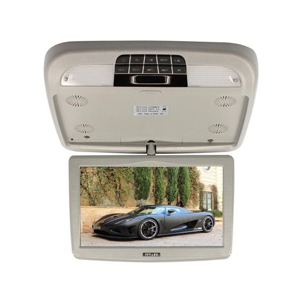 

car video 10 inch lcd monitor flip down tft roof monitors dc 12v automobile mount with mp5 player