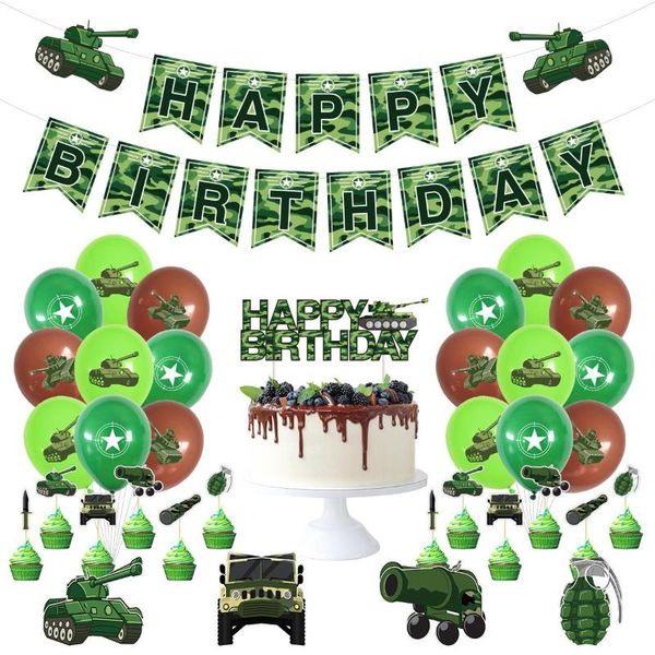 

other festive & party supplies camouflage theme decoration baby boy kids birthday cake er tank airplane cupcake flags military diy