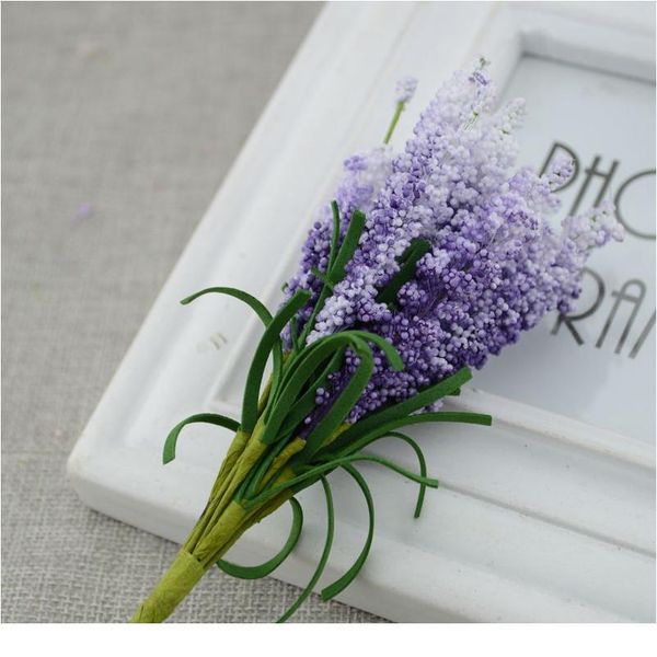 

new mini 10pcs diy wreath material artificial flowers pe lavender wedding flower decoration bride wris jllshn