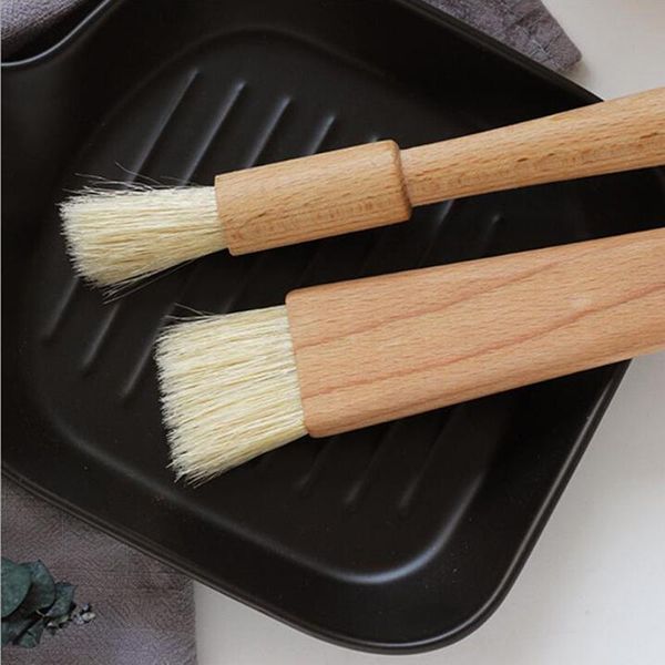 

household kitchen brush barbecue oil brush round handle bristle brushes flat pastry baking kitchen cooking