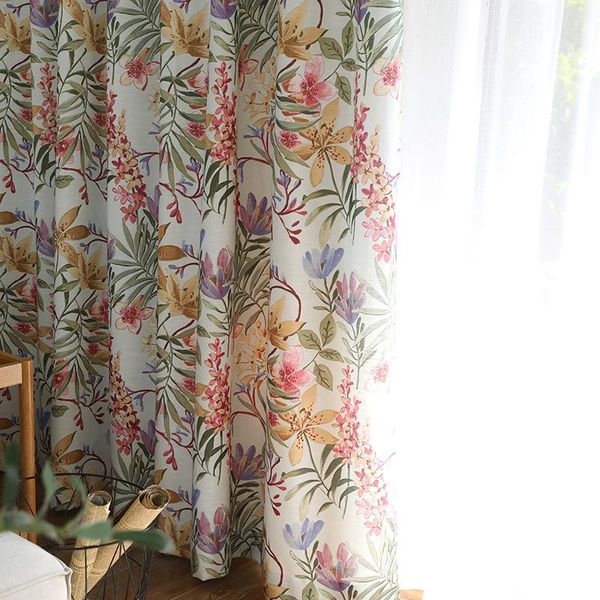 

curtain & drapes curtains for living room bedroom european garden flowers printing american
