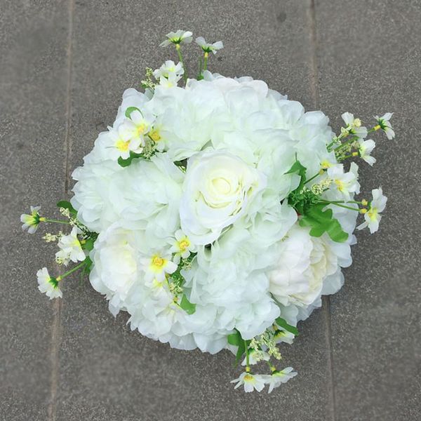 

decorative flowers & wreaths dia 30cm artificial silk flower rose hydrangea peonies kissing ball centerpieces party wedding background table