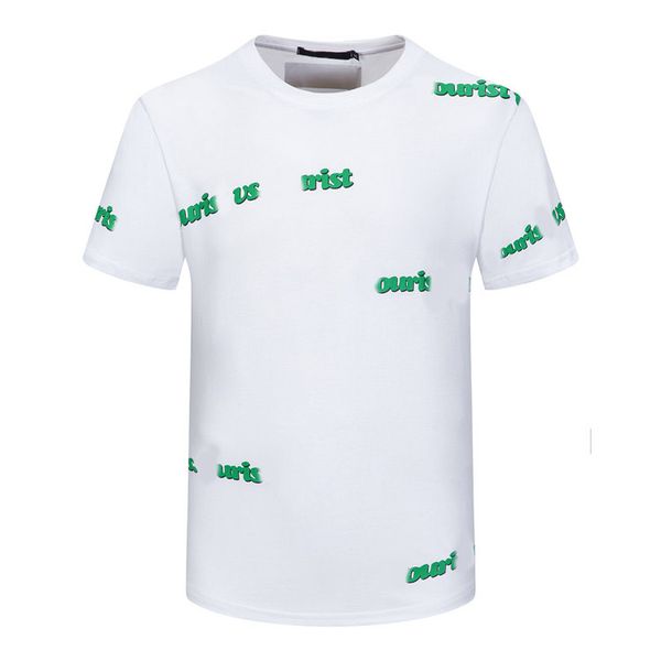 

2022 new designer men's luxury casual t-shirt with letterprint embroidery fashion high street size m-3l02, White;black