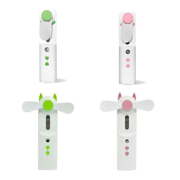 

electric fans mini handheld usb charging fan air humidifier moisturizer water spray mist