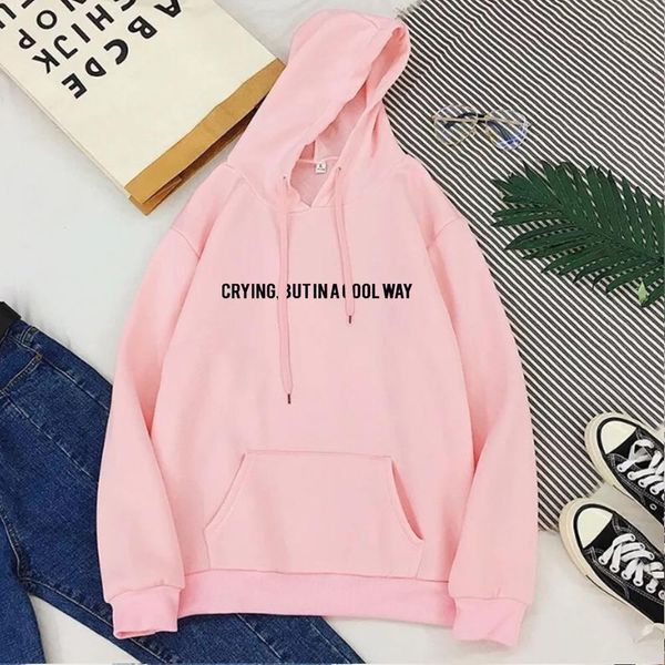 

kawaii harry styles casual print pullovers crying, in a cool way sweatshirt clothing womens 2021 korean hoodie oversized, Black