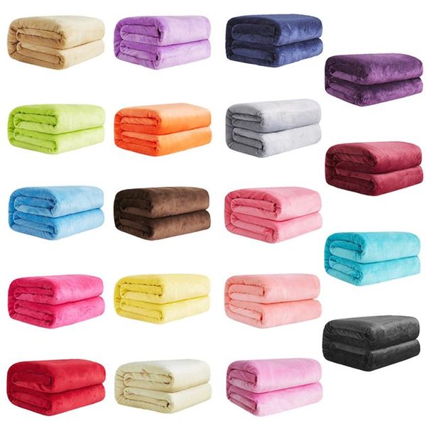 

comforters & sets soft warm coral fleece flannel blankets for beds faux fur mink throw solid color sofa cover bedspread winter plaid