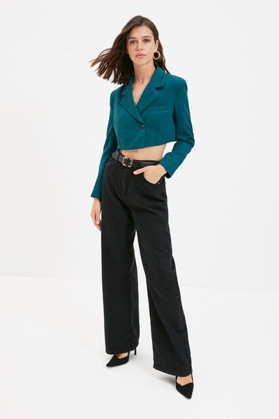 

women's jackets trendyol crop jacket twoaw22ce0074, Black;brown