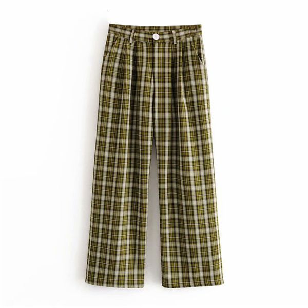 

2021 new chic loose plaid wide leg straight pants women's korean punk harajuku ulzzang female cute vintage kawaii trousers tc23, Black;white