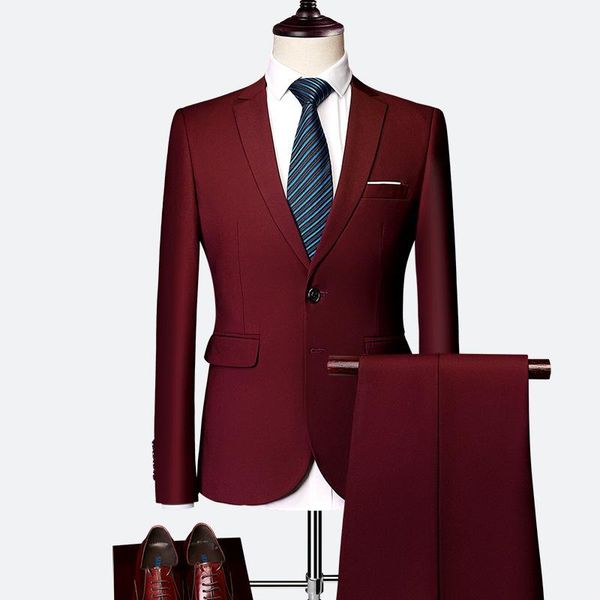 

men's suits & blazers two piece suit, tailored red purple suit,mens tuxedo,two set,men suits,suit men, White;black