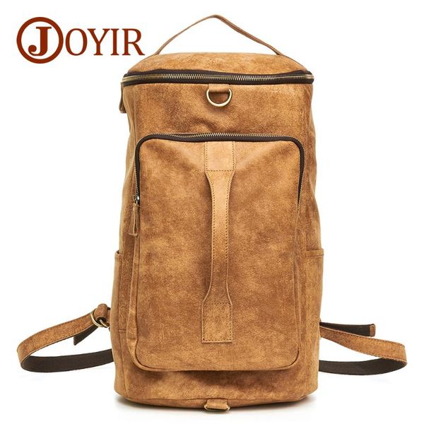 

backpack joyir genuine leather men backpacks multi-function fashion travel bag outdoor mountaineering for man