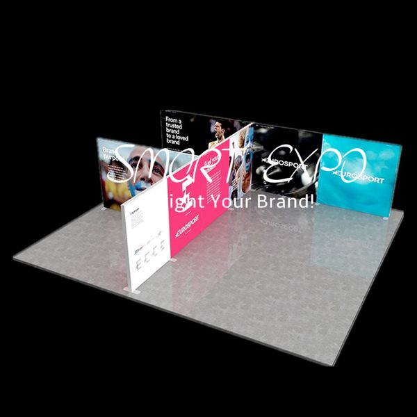 

seg lightbox booth advertising display exhibition stand with frame kits custom print carry bag