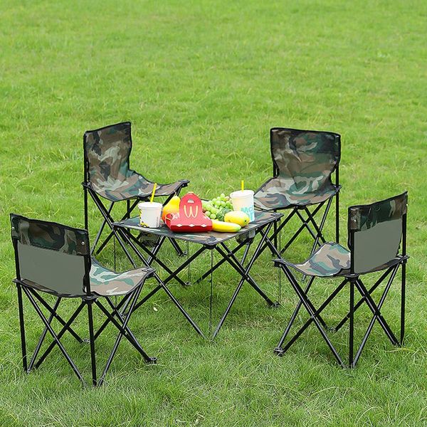 

camp furniture 5pcs set outdoor portable folding table and chair barbecue camping