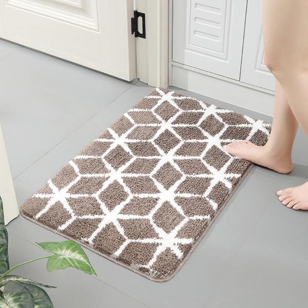 

bath mats decor doormat decorative door fiber geometry home living modern non-slip