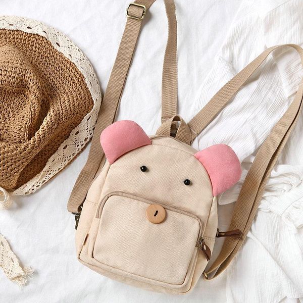 

outdoor bags three-color patch bear bag super backpack female 2021 student ins wild travel