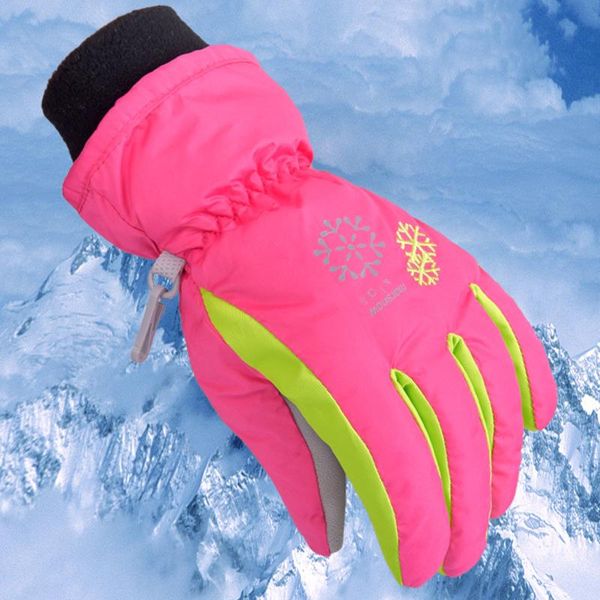 

ski gloves 2021 winter girl windproof waterproof boy plus velvet to keep warm children 3-15 years old