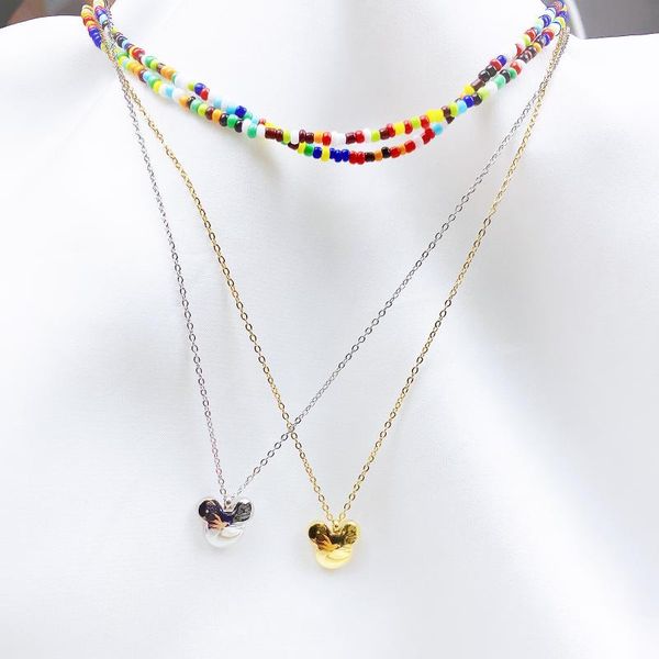 

earrings & necklace cartoon kawaii mouse pendant titanium steel chain inlaid crystal fashion trendy women jewelry birthday gift, Silver