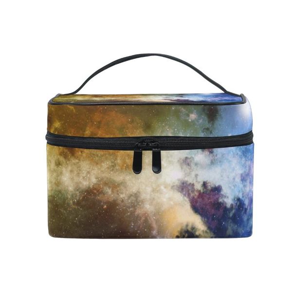 

cosmetic bags & cases fengju bag portable travel organizer hanging toiletry case storage tote for girls woman nebula space