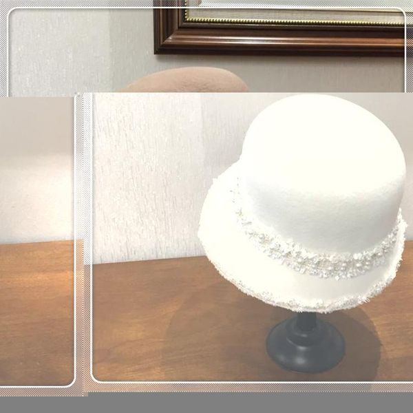 

wide brim hats 202111-hq-fw020049 autumn winter pearl ribbon leisure lady bucket cap women fishermen hat, Blue;gray