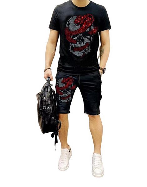 

rhinestone tracksuit mens oversize brand designer sleeveless men's suits, Gray