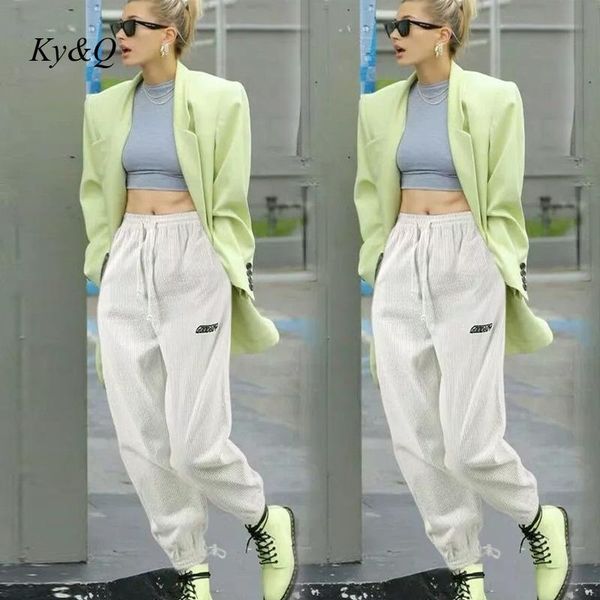 

women's suits & blazers chic light green suit coat long sleeve pocketloose oversize shoulder pad blazer leisure jacket women 20, White;black