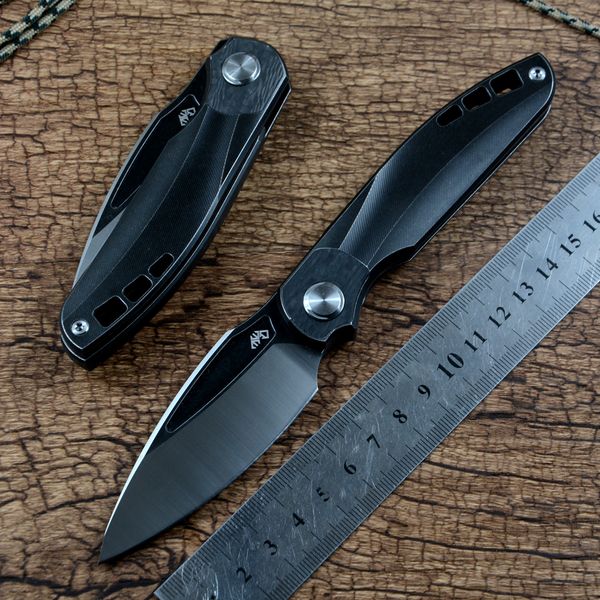 

twosun sidewinder collect gift pocket knife d2 satin blade ceramic ball bearing blacken titanium handle outdoor camping fold edc ts341