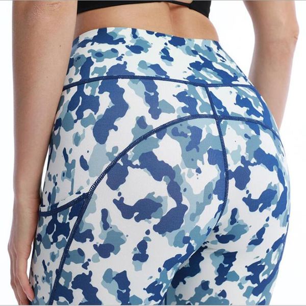 

yoga outfit women activewear printed pants pocket sport leggings high waist gym tight female breathable workout fitness clothes
