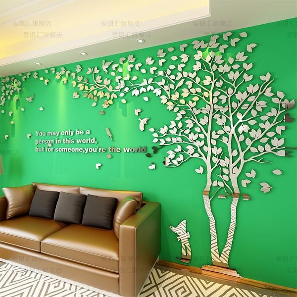 

wall stickers tree pattern sticker sofa background mural acrylic decals large wallpapers for living room modern decorations