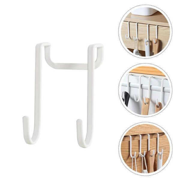 

hooks & rails 2 pcs iron door traceless cabinet clothes storage hanger