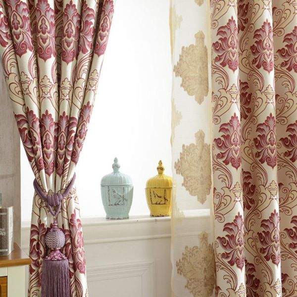 

curtain & drapes manufacturer's direct sale thickened european jacquard fabric shade curtains for living room bedroom