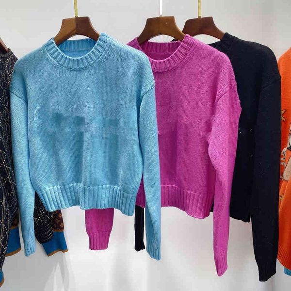 

women's sweaters 1101 autumn brand same style regular long sleeve crew neck kint sweater pink black women clothes qian s1n3, White;black