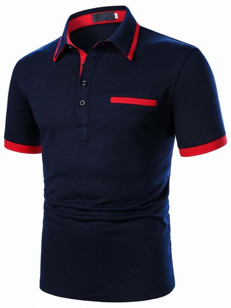 

men contrast binding polo shirt n0um#, White;black