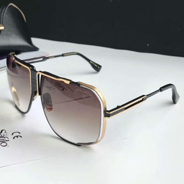 

shiny de sunglasses vintage runway shaded sol sunglasses gafas black shades gold/grey new llovi frame mens iksff, White;black