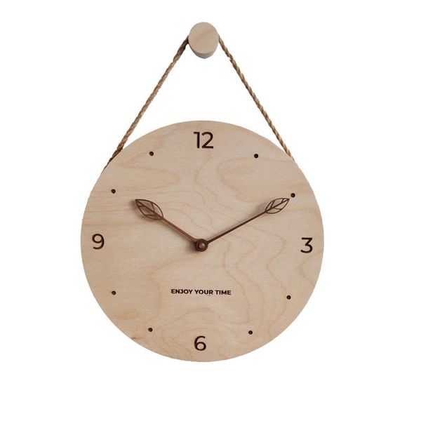 

12 inch japanese style minimalist wall clock, wooden wall clock, nordic clocks, modern home decoration creative gifts