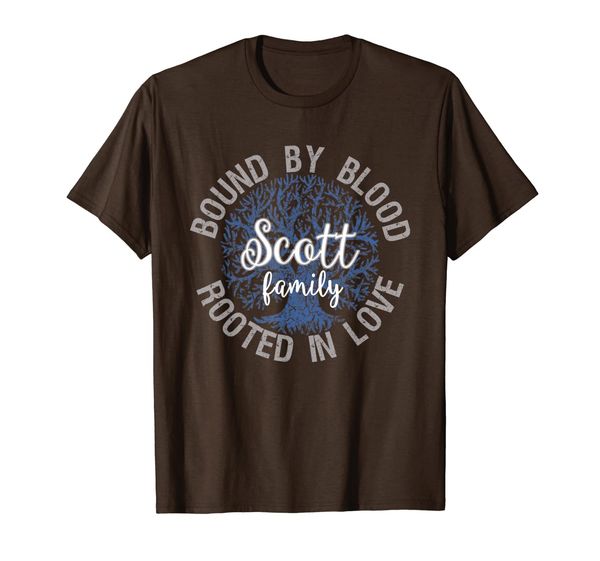 

"scott family - bound by blood, rooted in love" reunion t-shirt, White;black