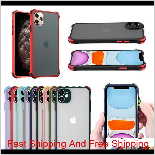 

armor shockproof matte hard pc back cover for iphone 12 11 pro max xr x xs max 6 7 8 plus 6s samsung s30 s21 s20fe a42 a51 a71 a12 a02 pvvky