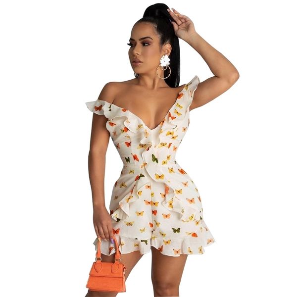 Sweet Girl Street Hipster Spaghetti Strap Pagliaccetti sexy Tute da donna Pantaloncini Backless Vita alta Beach Holiday Playsuits 210525