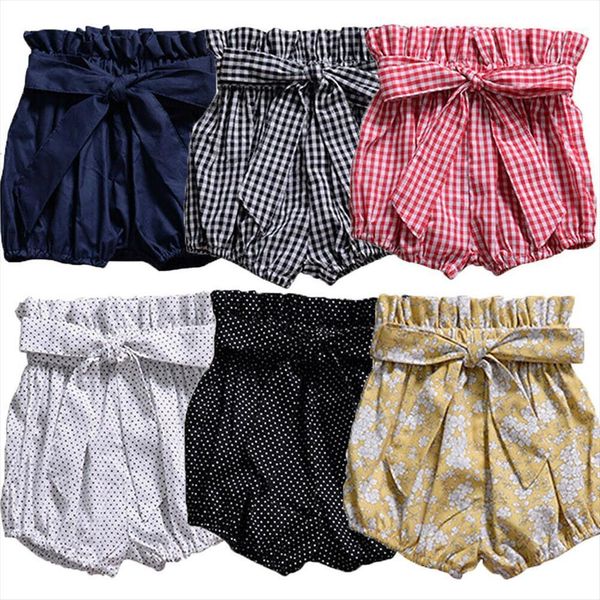 

toddler baby boy girl kids plaid harem pants shorts bottoms pp bloomers pantie, Black