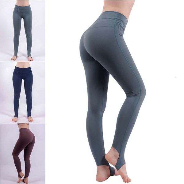 

2021new large size yoga suit women's elastic and fast drying high waist sports fitness running leggings, Gray