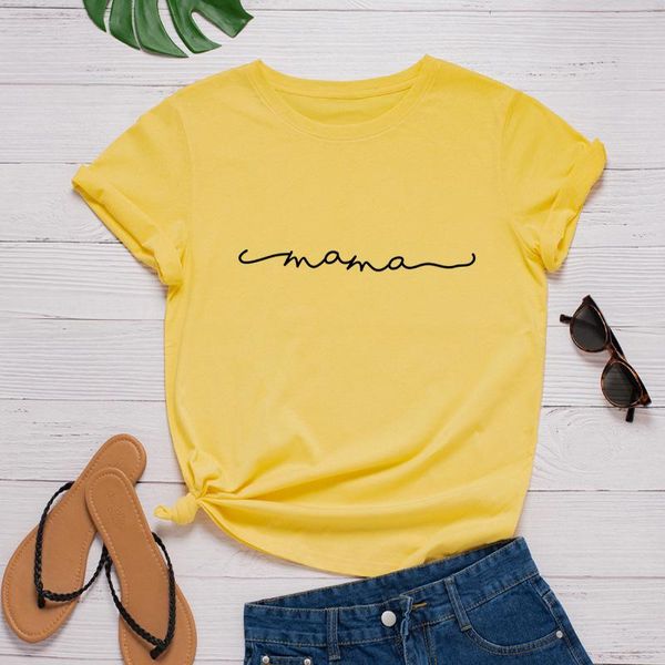 

women's t-shirt oversized summer plus size t shirt women mama letter printed casual o-neck short sleeve tees 100% cotton tshirts, White