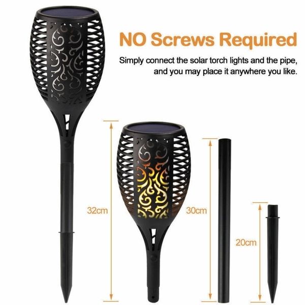 

solar flame garden to insert decorative landscape led outdoor induction torch lamp