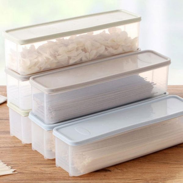 

storage bottles & jars rectangle box with lids noodle moisture-proof sealed organizers kitchen dried grains tank