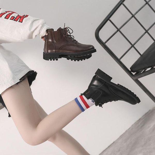 

boots nice autumn and winter tide women fashion wild goddess fan comfortable booties low-heeled, Black