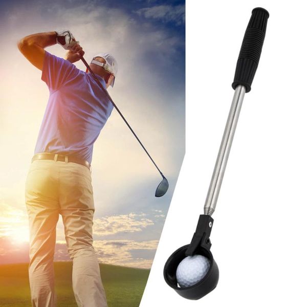 

golf balls retractable shaft retriever scoop ball pick up tool stick drop