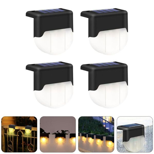 

solar lamps 4pcs outdoor stair lights decors waterproof landscape steps