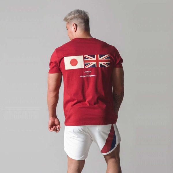 

men's lyft sports cotton short sleeve fitness t-shirt loose running clothes breathable training casual fashion, White;black