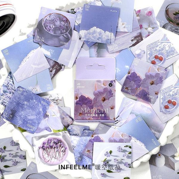 

gift wrap 4 models small boxed flower blooming still yingying series ins fresh hand account scrapbooking diy decoration decal sticker1