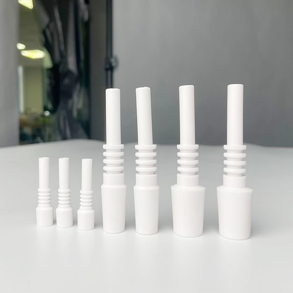 Punte per unghie universali in ceramica 10mm 14mm 18mm Unghie in ceramica per giunti maschi Dab Paglia Mini NC Kit Accessori per fumatori per uso alimentare