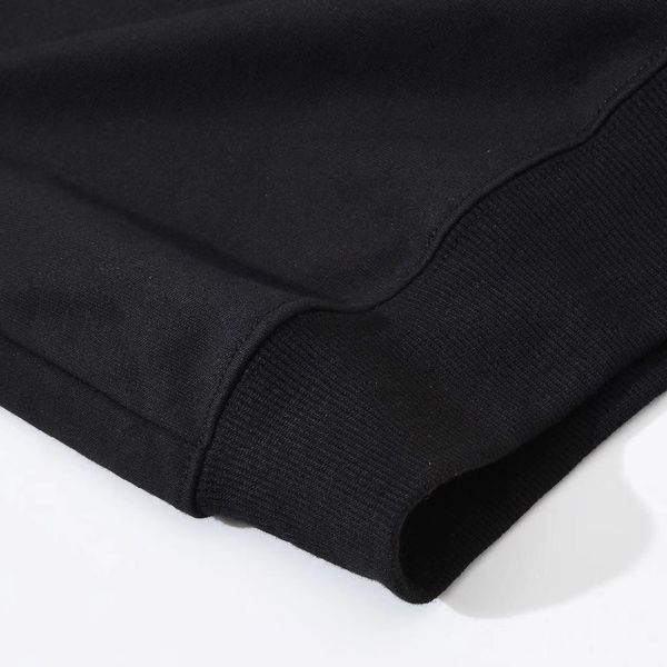 

luxury brand hoodie round collar s-5xl over size hoodies mens 100% cotton high street fashion hooded casual men and wome, Black